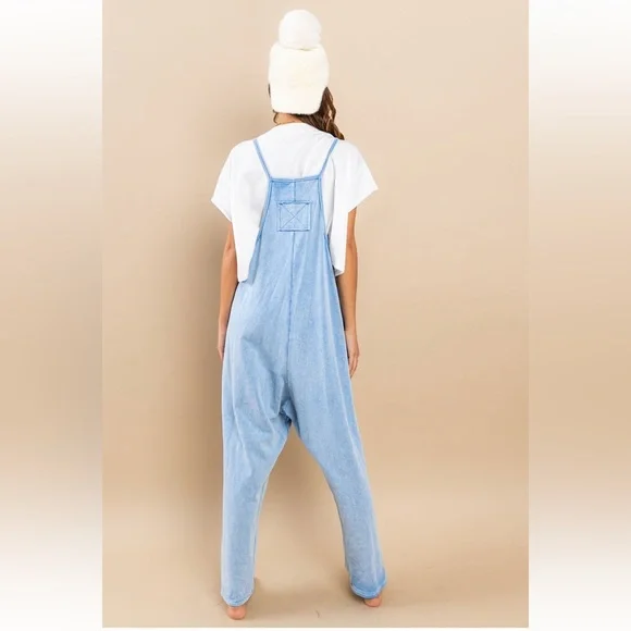 06 Mineral Washed French Terry Harem Jumpsuit - Picture 7 of 7